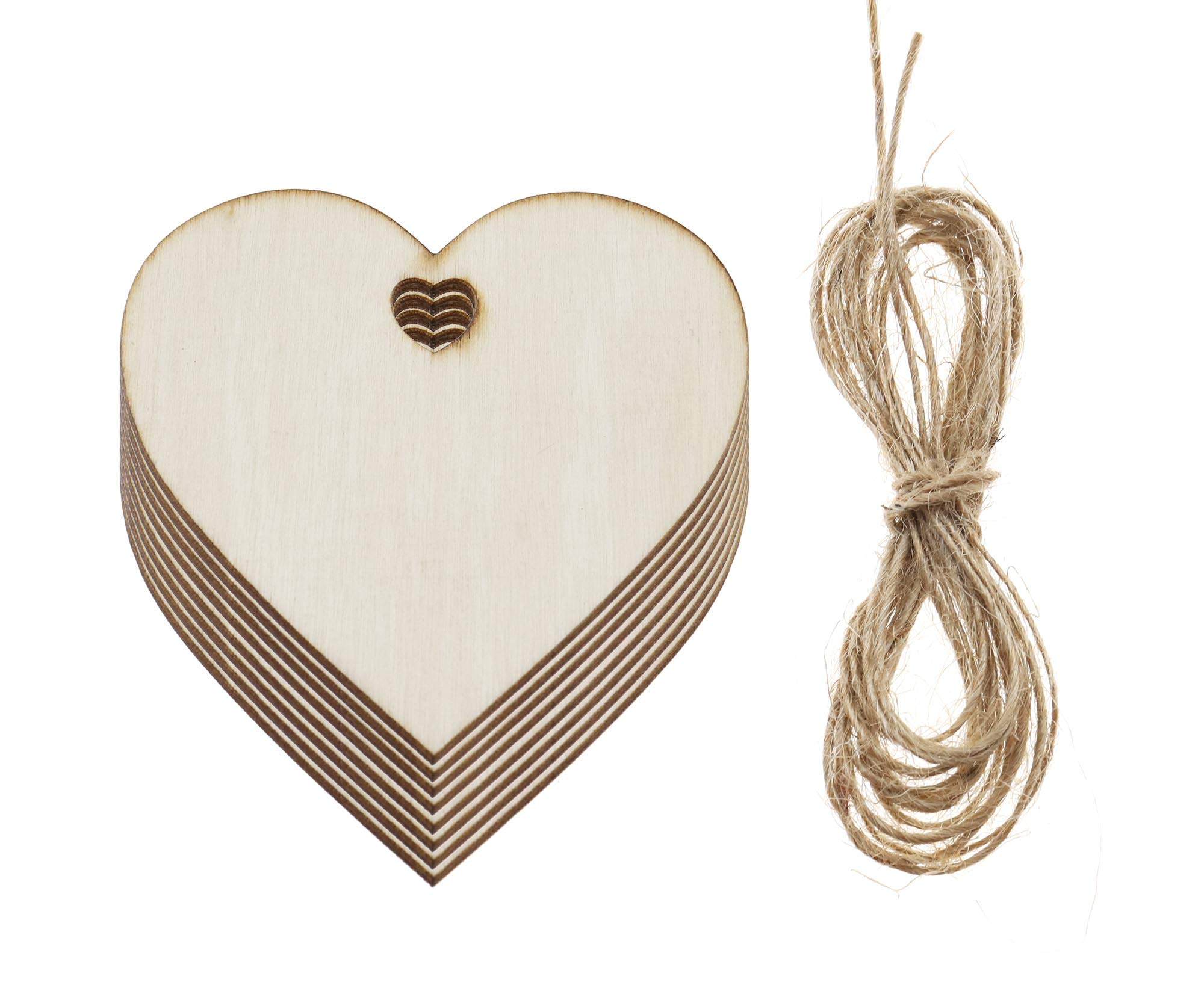 10 pcs Wooden Christmas Xmas Tree Hanger Accessories Gift Heart