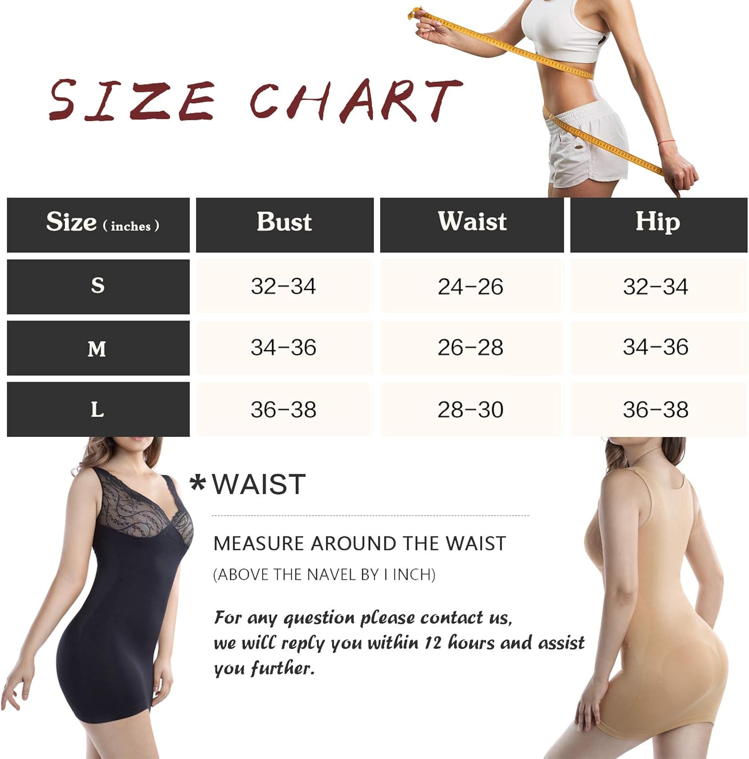 +MD Women's Full Body Shapewear Firm Control Seamless Slip V Neck Lace Tummy Control Slip Under Dresses at  Women’s Clothing store