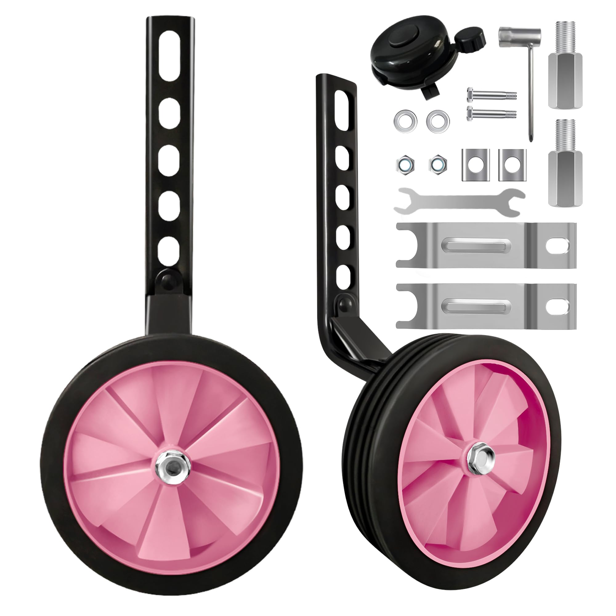 Bike Training Wheels, Training Wheels with Stronger Version, Adjustable Bicycle Stabilization Kit, Suitable for 12cm 14cm 16cm 18cm 20" Bike