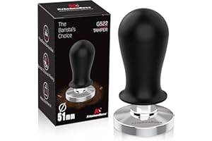 Coffee 51mm Espresso Calibrated Tamper: KitchenBoss Espresso Pressure Tamper, Coffee Spring Loaded Tamper Espresso Hand Tamper | Weighted Coffee Espresso Tamper 51 MM