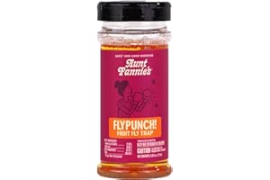 Aunt Fannie's FlyPunch Fruit Fly Trap for Indoor and Kitchen Use, Ready to Use, Made with Plant Based Ingredients, Safe Near Food, Each Bottle Lasts Up to 30 Days, Pack of 1