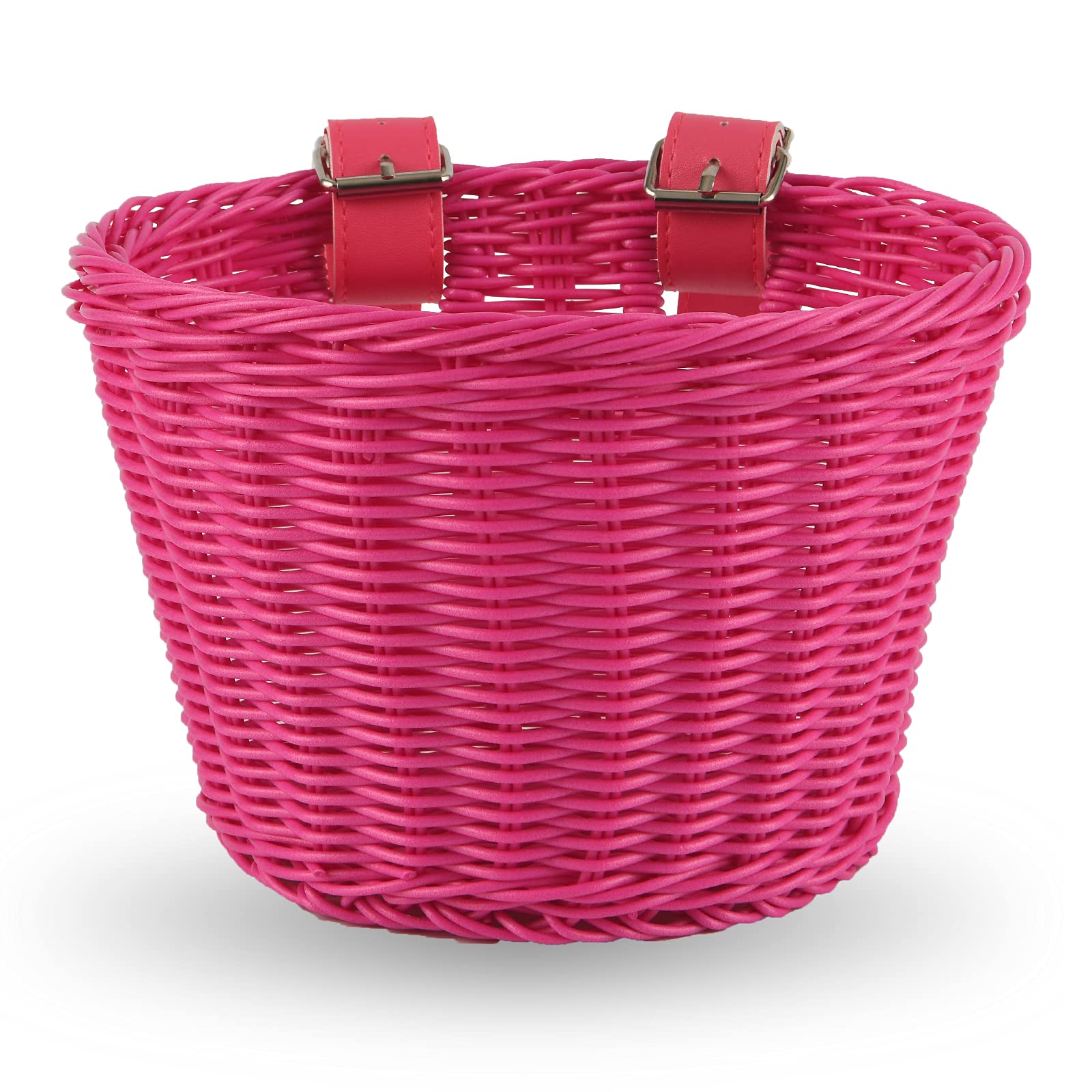 EIRONA Kids Bike Basket for 12 14 16 Children Bike, Kids Bicycle Basket for Scooter, Tricycle, Boys & Girls Bike Accessories, Rose