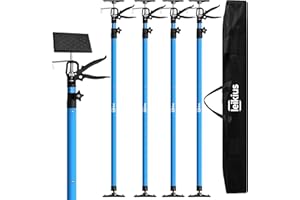 Leikius 4PK Steel Cabinet Jacks for Installing Cabinets,45.3-114.3 Inches Zip Wall Dust Barrier Poles,Quick Support Rod,Adjustable 3rd Hand Support System,Telescopic Third Support Pole for Zipwall