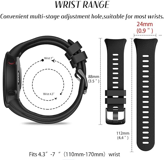 GVFM - Correa compatible con Garmin Forerunner 45s, pulsera deportiva de silicona de repuesto