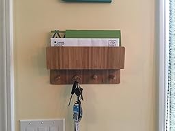 Amazon.com: MobileVision Bamboo Mail & Letter Wall Mount Organizer with ...