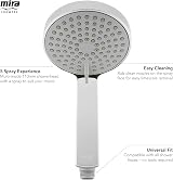 Mira Citrus Shower Head 110mm Chrome 5 Spray Modes Rub-Clean Nozzles view 2