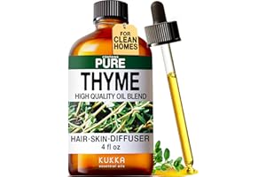 KUKKA ESSENTIAL OILS KUKKA Thyme Essential Oils - 4 Fl Oz - for Hair, Skin, Diffuser, Aromatherapy & DIY Soap Making Scent