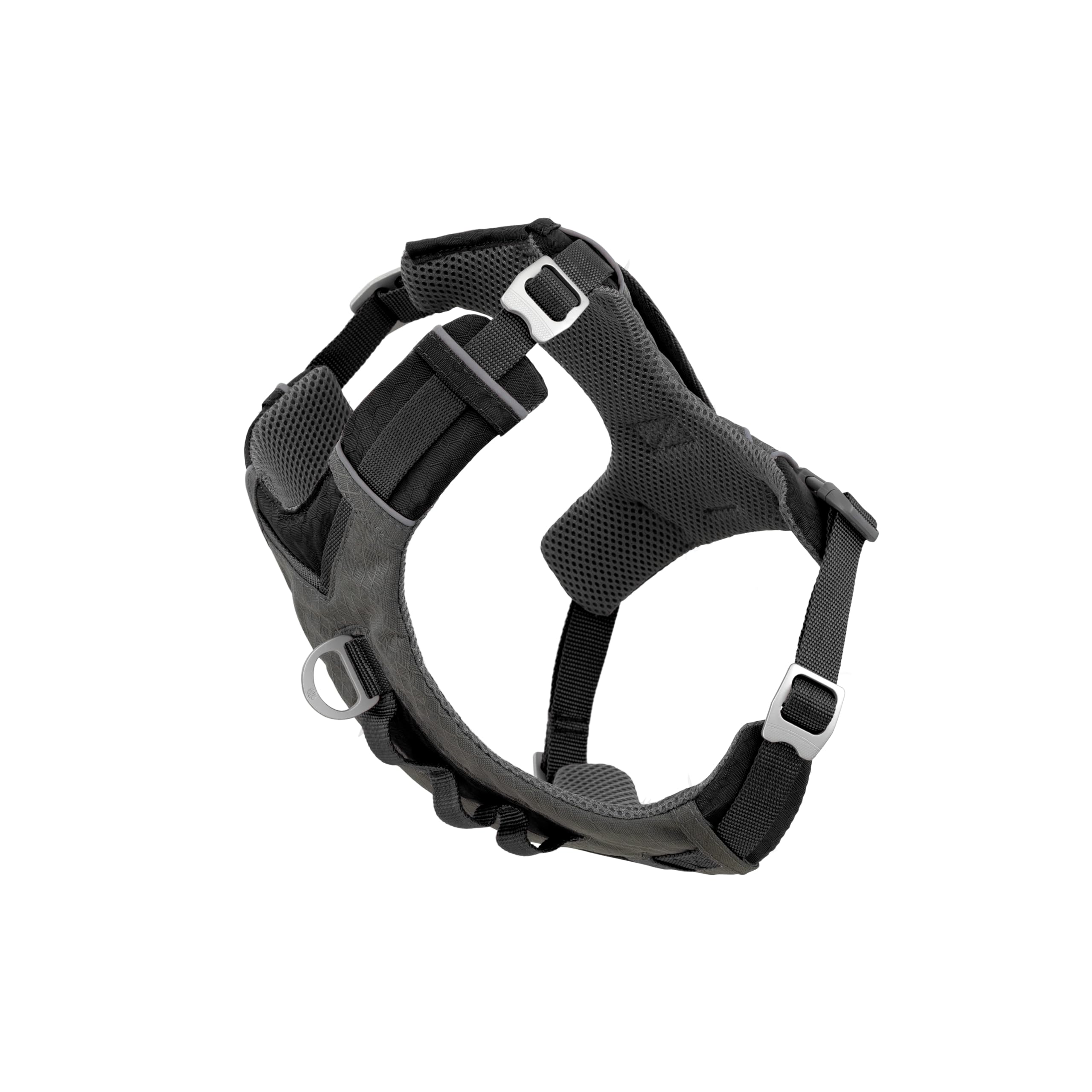 Photo 1 of Kurgo Journey Air Dog Harness - Secure Fit for Active Dogs - Padded Chest - Lightweight Ripstop Fabric - Breathable Mesh - Reflective Trim - Back Assist Handle - Black - Medium