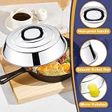 HaWare 12 Inch Cheese Melting Dome Set, 2 Pack, Stainless Steel, Heatproof view 3