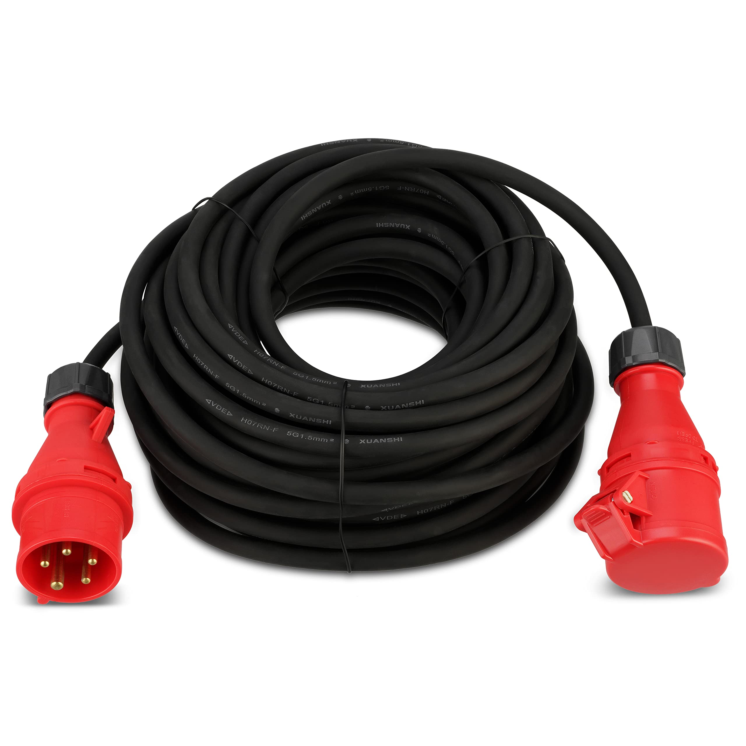 REV Ritter 006311 Extension Cable CEE H07RN-F5G 1.5 mm² 25 m Black