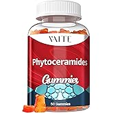 Phytoceramides Supplements Skin Hydration - 1000mg Gummies for Radiance & Youthful, Plant-Based Beauty Antioxidant Supplement for Women & Men, Supports Smoothness & Texture, 60 Vegan Chewables