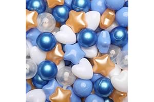 GOGOSO Shape Ball Pits Balls, Star Heart Plastic Play Balls for Toddlers Kids Children, DIY Giant Friendship Bracelet Banner