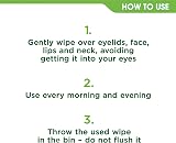 Simple Exfoliating Biodegradable Face Wipes for Sensitive Skin - 20 Wipes view 6