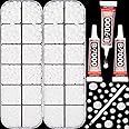 11000Pcs Solid White Rhinestones Flatback with b7000 Glue for Crafts Clothing Clothes Crafting Shoes Tumblers Cups, Resin Rinestones Gems Flat Back Crystals Diamonds 2/3/4/5mm Assorted Sizes