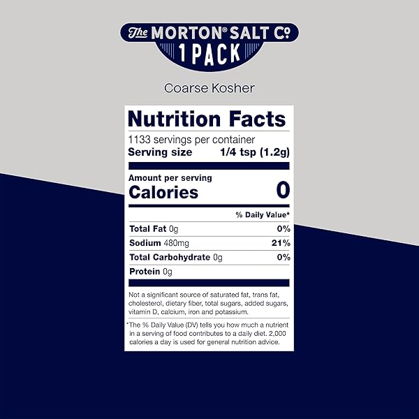 MORTON, SALT KOSHER, 48 OUNCE