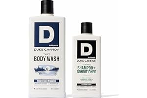 Duke Cannon Supply Co. 2-in-1 Tea Tree Hair Wash & Midnight Swim Body Wash Bundle - Masculine Scent - Gentle Cleansing Hair Wash - Deep Cleaning Body Wash - Midnight Swim/Tea Tree 2-1