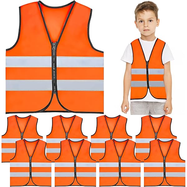 Gilet De Sécurité Réfléchissant Enfant - Taille Unique - École, Vélo, Sport - Vert/Jaune