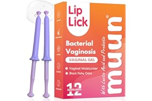 Muun (BV) Symptoms Relief & Vaginal Moisturizer - Pack 12 Restoring pH Balance for Fishy Odor, Dryness, Itching - Menopause & Perimenopause Women - User Friendly, Hormone & Estrogen Free