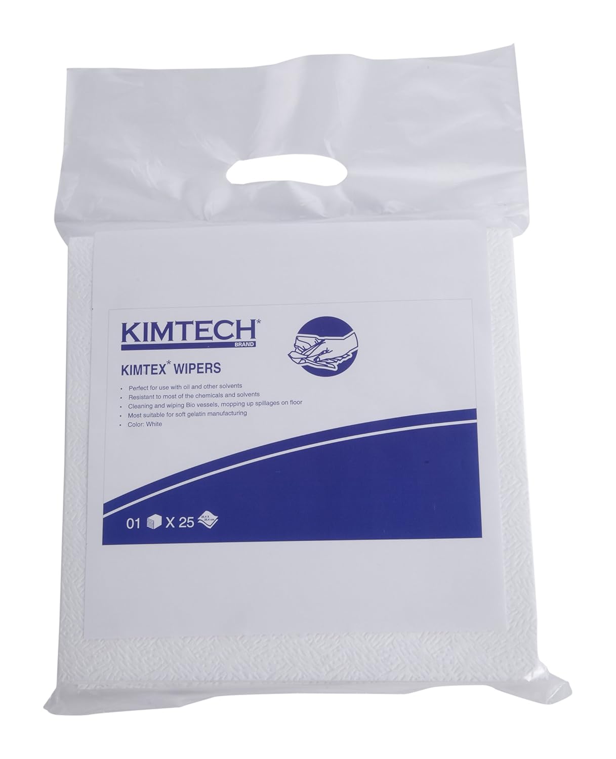Kimtech Lint free Car Windshield Wiping Cloth, Reusable, Medium Size, 23.7 x 25.4 cm, Pack of 25