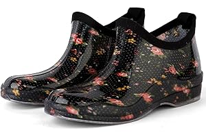 DaeRainy Womens Rain Boots Ankle Waterproof Garden Rainboot