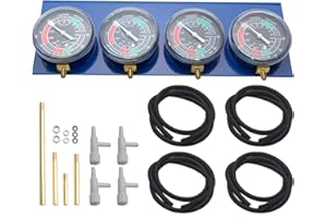 EKDJKK Motorcycle Carburetor Synchronizer Tool Vacuum Carburetor Universal Sync Balancer Carb Gauge Kit 2/3/4 Cylinder Sync G