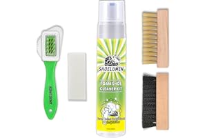 GENERIC Shoe Cleaner Sneakers,8.5oz White Shoe Cleaner,Shoe Cleaning Kit with 2 Brush,Shoe Cleaning Removes Dirt and Stain for White Shoes, Suede, Leather, Canvas, Knit, Boots, Fabric, PU
