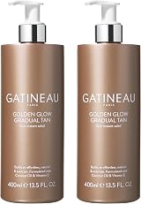 Gatineau Golden Glow Gradual Self Tan Lotion 400ml x2 Body Moisturiser