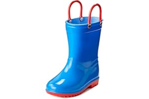 Toddler and Kids Rain Boots with Easy On Handles - Boys and Girls Colors and Designs – by Puddle Play