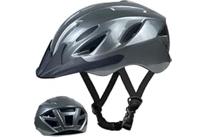 AISSTXOER Adult Bike Helmet for Men Women Ages 14 and Up, Streamlined Design with Snap On/Off Visor Moisture-Washable Lining, Bicycle Cycling Helmets Can Fit Head Circumference 58-62cm