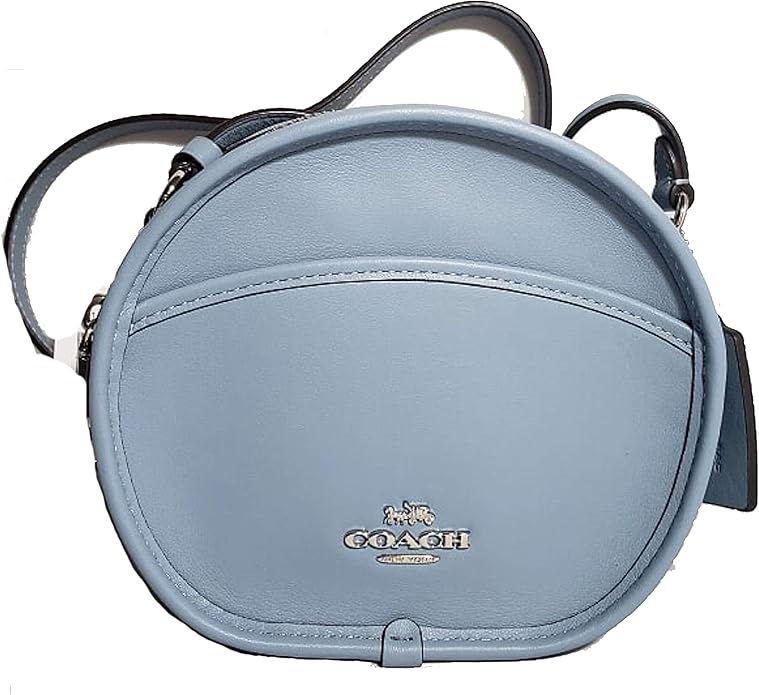 Coach Canteen Cornflower Silver Leather Cross Body Bag Handbags
