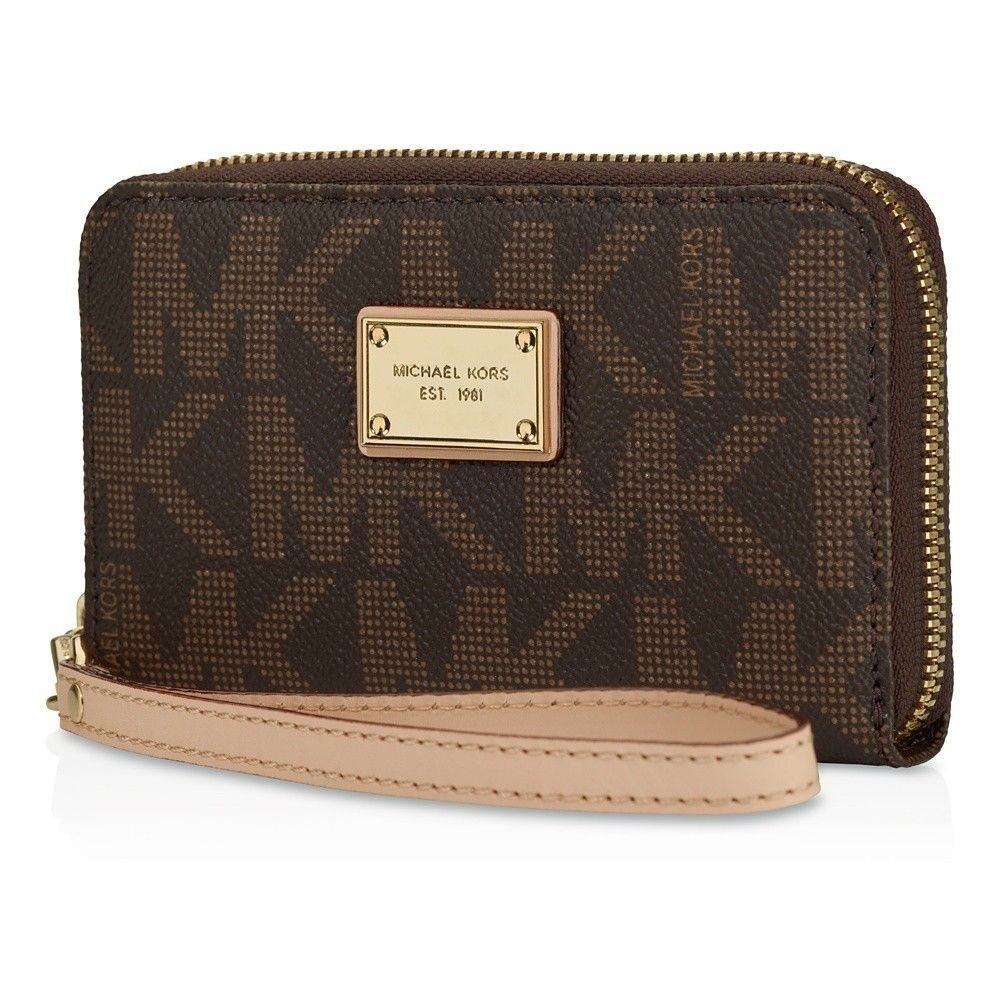 MICHAEL KORS MK Zip Wristlet Wallet Case for iPhone 5S, 5C, 5, 4s & 4m