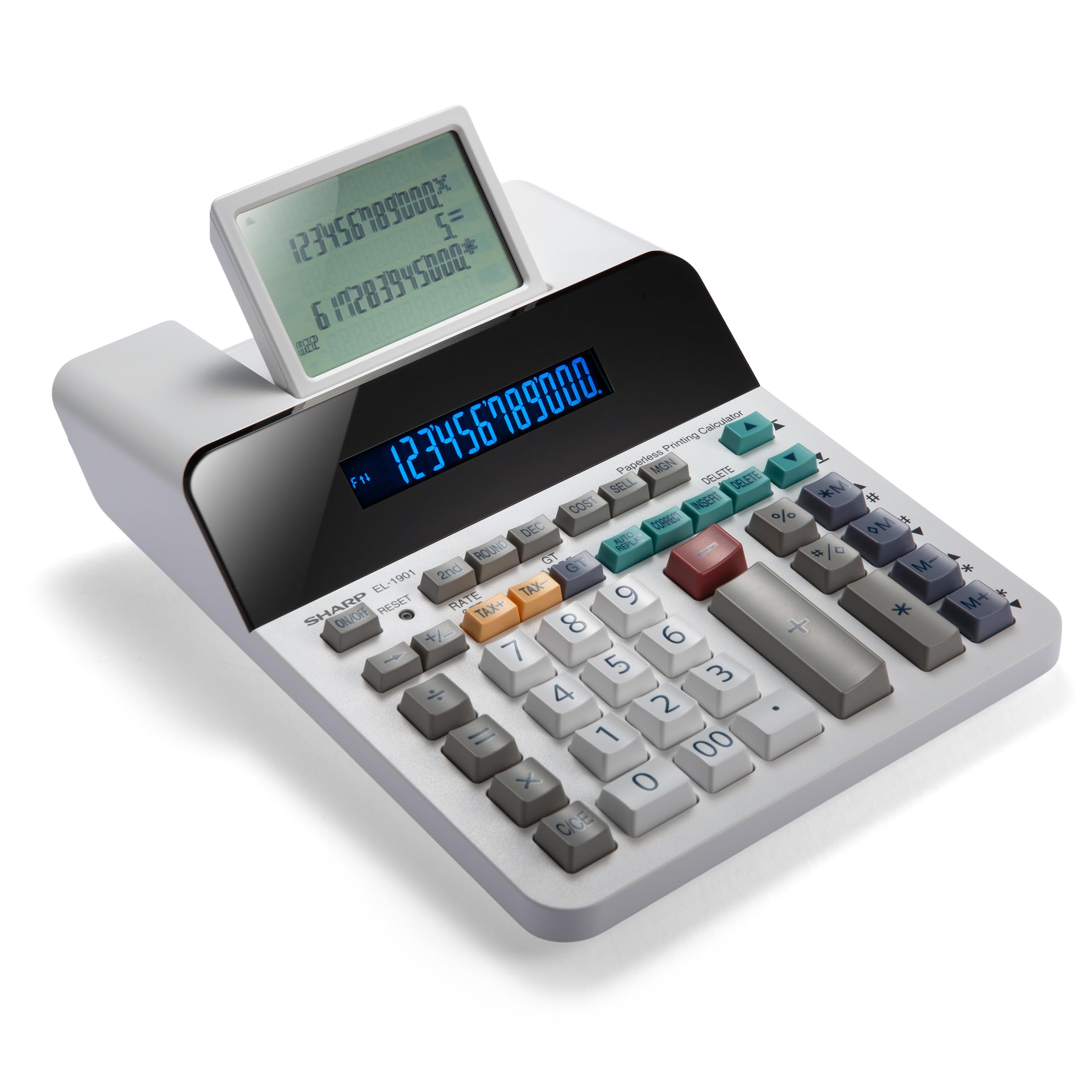 Sharp EL-1901 Premium Paperless Printing Desktop Calculator