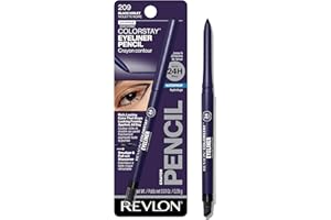 REVLON ColorStay Pencil Waterproof Eyeliner, Smudge-Proof, Eye Makeup with Built-In Sharpener, Stocking Stuffer for Women, 209 Black Violet, 0.01 oz