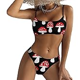 OPOZSDF Bikini Set Swimsuits for Women, 2 Pieces Bathing Swimsuit Sexy Spaghetti Strap Swimwear