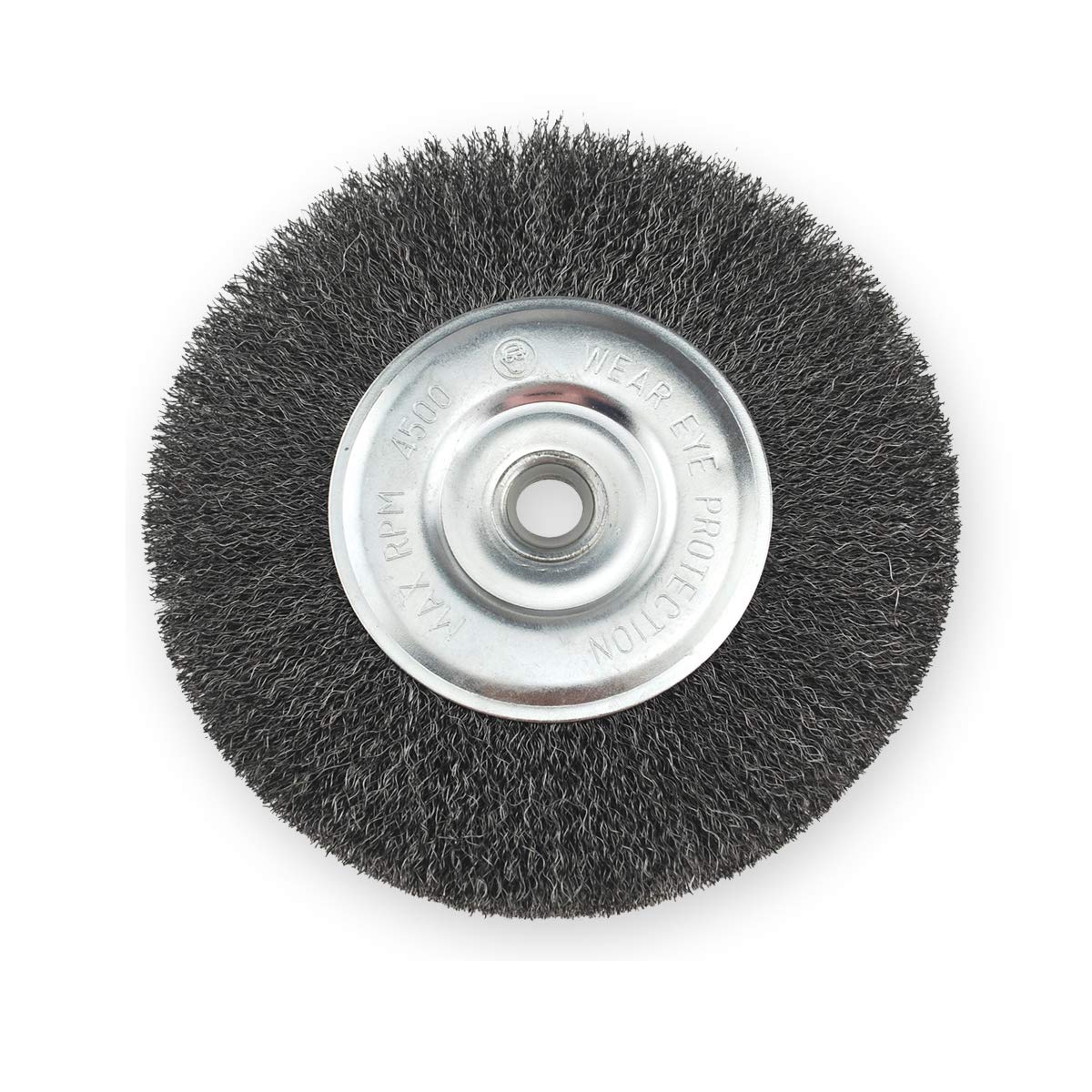 IVY Classic 39052 4-Inch x 1/2-3/8-Inch Arbor, Carbon Steel Crimped Bench Wire Wheel - 0.012-Inch Coarse, 1/Card