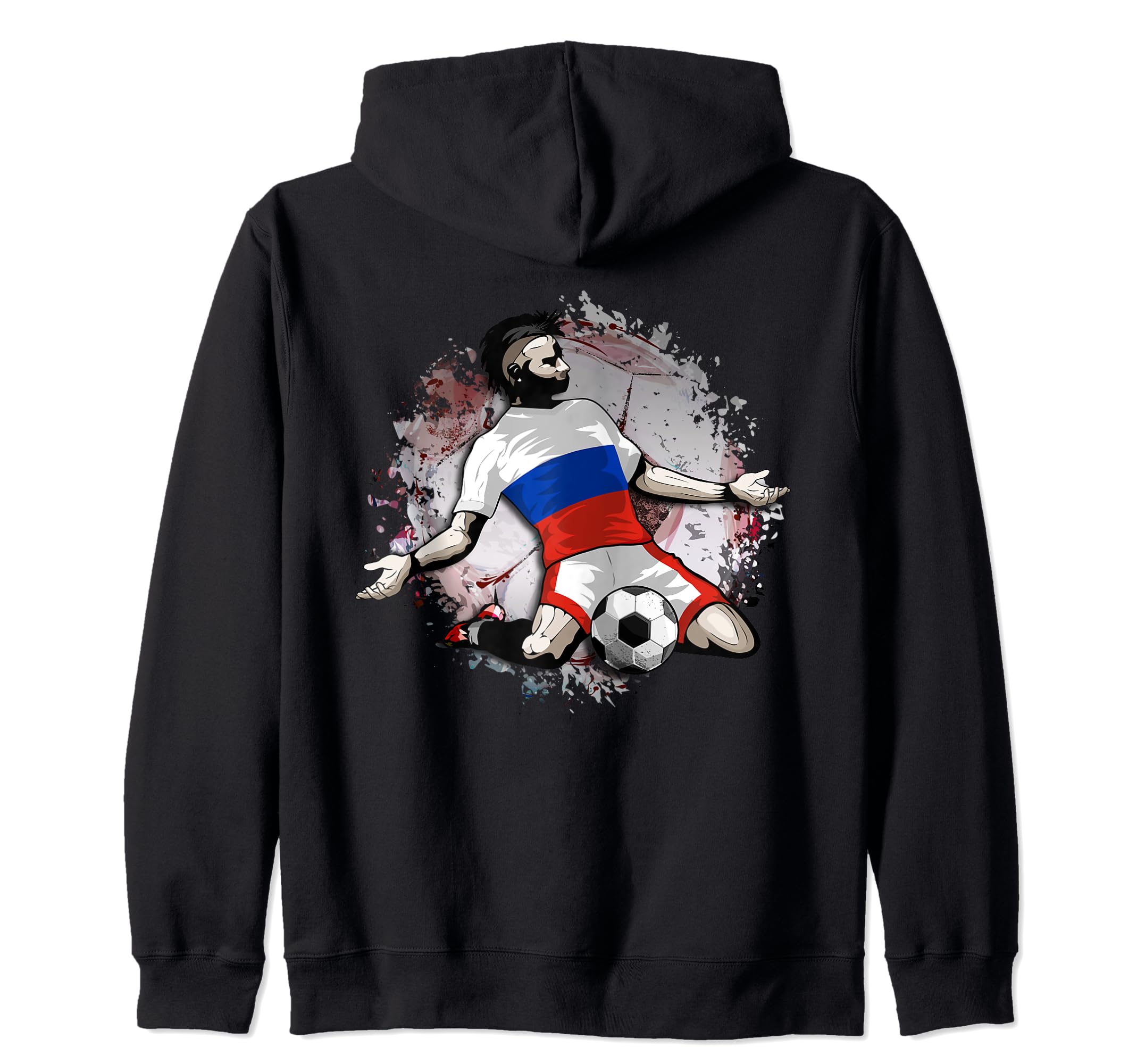 Russia Soccer Russian National Flag Proud Football Lovers Zip Hoodie