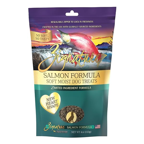 ZIGNATURE SALMON SOFT MOIST TREATS FOR DOGS