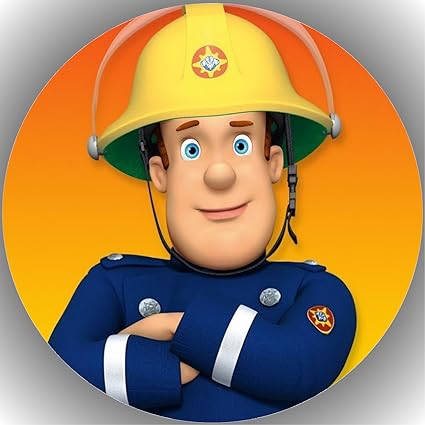 Fondant Tortenaufleger Tortenbild Geburtstag Feuerwehrmann Sam T34