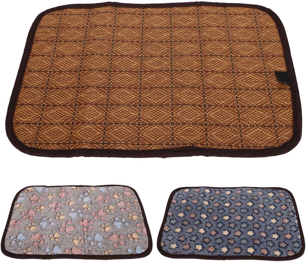 Dog Cat Cooling Mat, Summer Soft Square Cooling Cushion Cooling Blanket For Small Pets Keep Your pet Cool(XL-Blue Star)