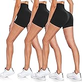 CTHH 3 Pack Biker Shorts for Women-5"/8" High Waisted Tummy Control Workout Spandex Shorts for Gym Yoga