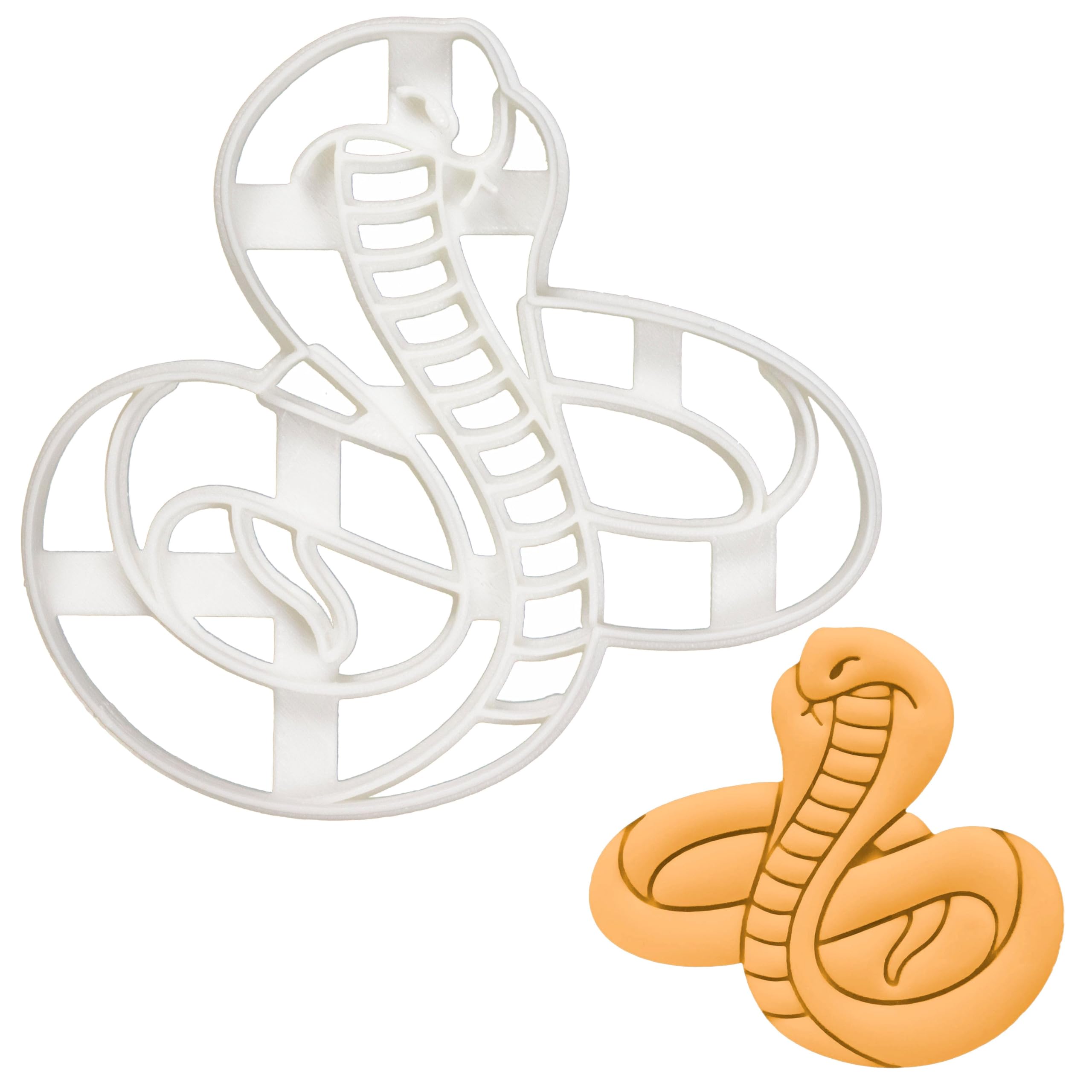BAKERLOGY Serpent Cookie Cutter - Detailed Biscuit Cutter Design for Baking and Crafts, Ideal on Fondant, Dough, Clay