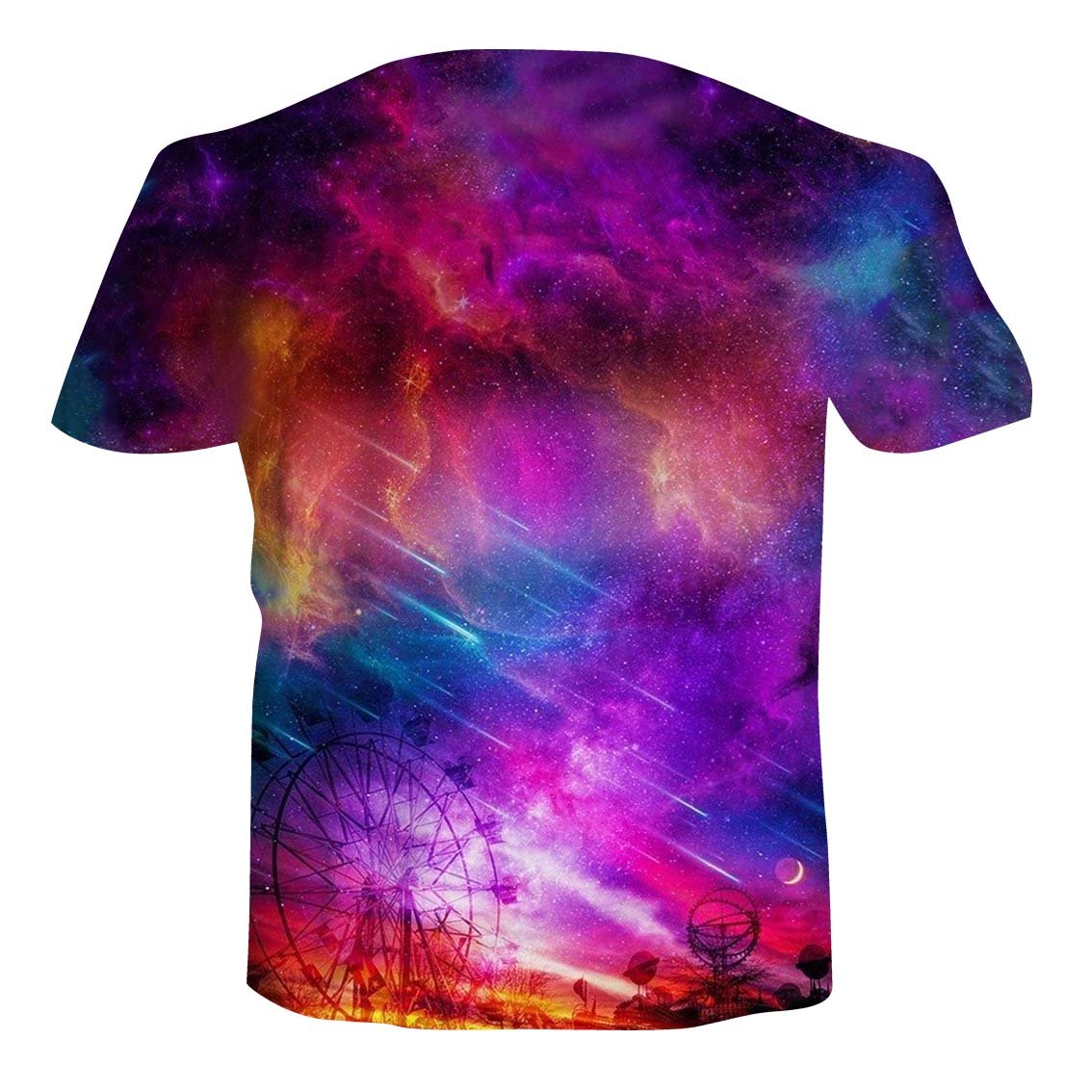 RAISEVERN Noria 3D Imprimió Camisetas Manga Corta Hombre Mujer Crew T-Shirt Funny Casual tee Shirt L