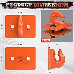 AMBULL 2 Pack 3/8" Tractor Bucket Grab Hook Grade
