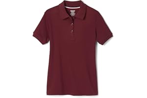French Toast Girls' Short Sleeve Picot Collar Polo School Uniform Shirt (Standard and Plus)