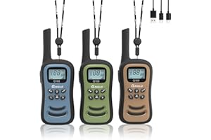 Qniglo Walkie Talkies for Adults/Kids, Rechargeable Walkie Talkies Long Range with 22 FRS Channels, VOX 2 Way Radios with LED Flashlight for Hiking Camping Trip Adventure(3 Pack)