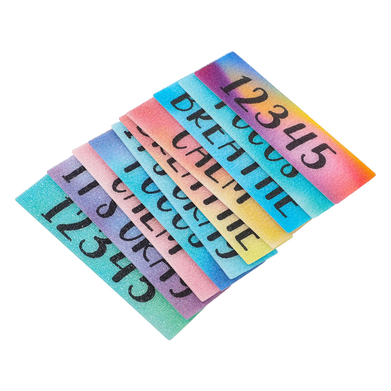 Photo 1 of 10 Pieces Sensory Strips Stickers Textured Adhesive Plastic Strips for Calm and Pressure Suitable for Desk Use