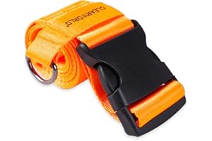 Clearworld Car Seat Travel Belt, Car Seat Travel Strap to Convert Your Car Seat and Carry-on Luggage into an Airport Car Seat Stroller, Safe Travel Solution for Transport Car Seat - Orange