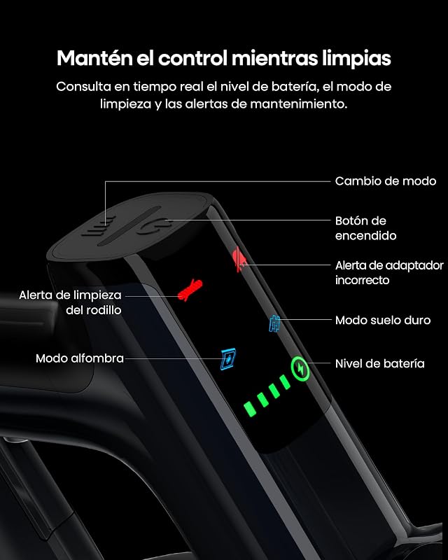 Aspiradora Sin Cable 55kPa/550W/60Mins, para Alfombras Pelo Mascotas — foto 7 de 8