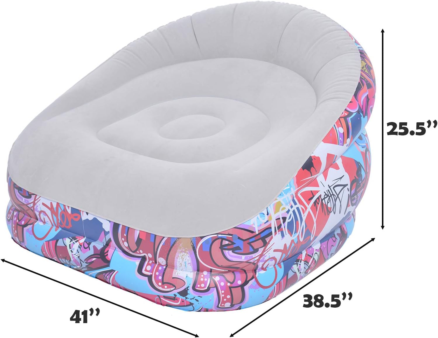 DIMAR GARDEN Inflatable Flocked Lounge, Air Lazy Sofa, Durable and Lightweight, for Living Room, Bedroom and Lounge, Indoor and Outdoor (Single Size): Kitchen & Dining