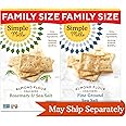 Simple Mills Almond Flour Crackers, Family Size Variety Pack (Fine Ground Sea Salt and Rosemary & Sea Salt) - Gluten Free, Vegan, Healthy Snacks, 7 Ounce (Pack of 2)